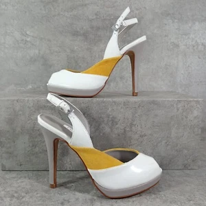 Próxima Ocasión Blanca Boda Peep Toe Tacones Altos Talla UK 3.5 - Imagen 1 de 15