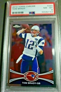 Bucs PSA 8 Tom Brady 2012 Topps Chrome #220 Patriots - Picture 1 of 2