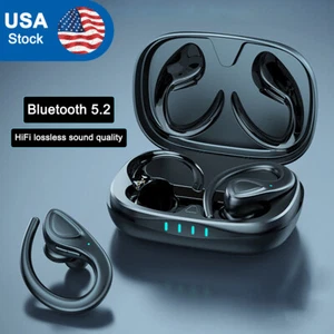 Bluetooth Headset 5.2 True Wireless TWS Earphones HiFi Sport Earbuds Headphones - Picture 1 of 12