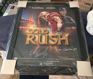 COLIN KAEPERNICK JIM HARBAUGH FANATICS Signed 20 x 24 autographed 49ers Michigan - Picture 1 of 9