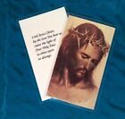 Jesus Christ Holy Card for Easter Prayer #58 Portrait Crown of Thorns LAMINATED