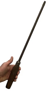 Antique Old Vintage 24” Long Industrial Flat Head Screwdriver Tool Wood Handle - Picture 1 of 15