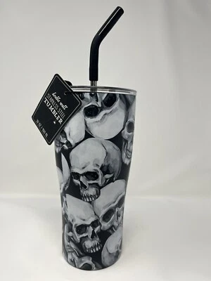 Nuevo VASO 30oz Calaveras Esqueletos Doble Pared Acero Inoxidable TikTok Viral Difícil de Encontrar Foto 1 de 4