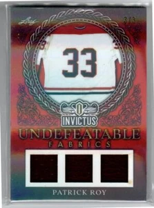 2017-18 Leaf Invictus Undefeatable Fabric Orange #UF14 Patrick Roy /3 - Picture 1 of 1