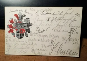 Studentenbund Arminia Aachen - 1903 - Wappen / Karte - Studentika - Picture 1 of 1