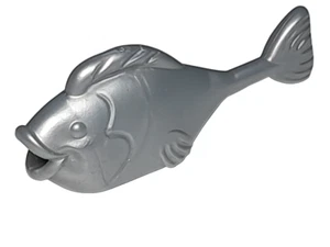(769) Lego Duplo® Fisch Silber dunkel Tier für Wasser Teich Angler Zoo Tierpark - Bild 1 von 2