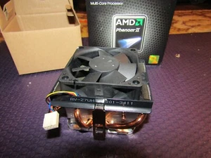 *HEATSINK FAN ONLY* for AMD PHENOM II PROCESSOR X4 970 Socket AM3 - Copper tube - Picture 1 of 6