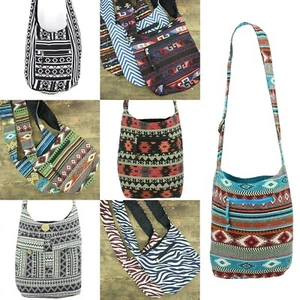 Baumwolle Canvas Schlinge Schultertasche Kuriertasche Umhängetasche Rucksack Handtasche Azteken - Bild 1 von 31