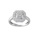 1/2Ct Diamond Engagment Ring Sz 7 for Women Sterling Silver Clarity-I2I3