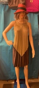 Free People Damen Kleid Große Größe Braun/Gold Farbe - Bild 1 von 9