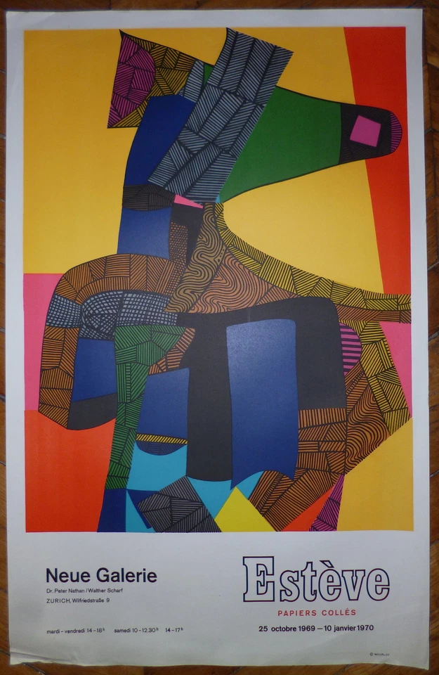 Esteve Maurice affiche lithographie art abstrait Mourlot Cubisme Neue Zurich - Photo 1/1