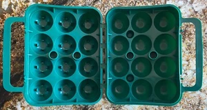 Stansport One Dozen Egg Carrier Plastic Case Green Outdoor Camping - Picture 1 of 5