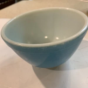 Pyrex 1-1/2 Oven Ware blue dish, 5-3/4 By 3 3/4”. - Picture 1 of 6