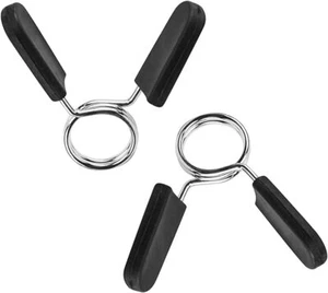 Barbell Clamps Dumbbell Spring Clip Circlip Collars 1 Inch Weight Bars Clips ... - Picture 1 of 3