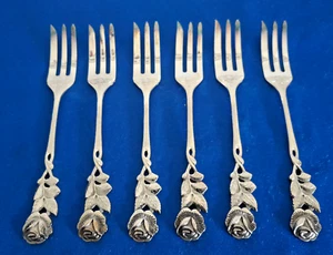 Hildesheimerrose 6 tenedores para pasteles antiguos 100 art. 1300/06.24 - Imagen 1 de 5