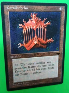 Magic the Gathering MTG FBB Renaissance German CORAL HELM "(KORALLENHELM) LP/EX - Picture 1 of 3
