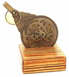 Brass Arabic Astrolabe Vintage islamic Navigation Astrological Calendar - Picture 1 of 7