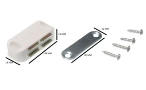Individual Cierre Magnético + Placa y Tornillos Fijación Blanco 5KG Tirar Pack 8 - Imagen 1 de 1