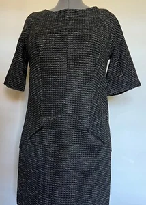 VERONIKA MAINE Textured Black DRESS Size: 12 - Picture 1 of 24