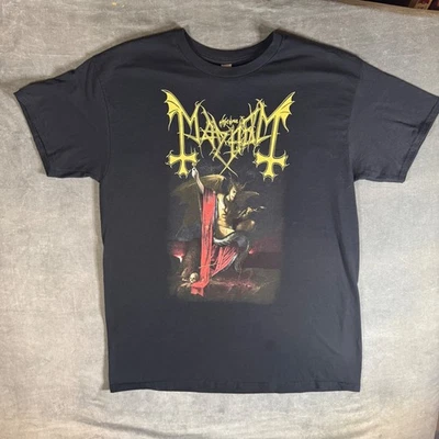 Camiseta Mayhem Western Tour MMXXII Negra Banda Mercancía Concierto Algodón Pesado Talla L Foto 1 de 4