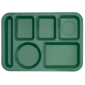 G.E.T. 6 Compartment School Cafeteria Tray, Left Handed, 10" x 14", Forrest G... - Picture 1 of 3