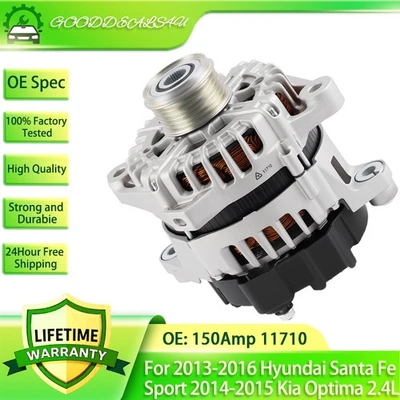 Alternator fit Hyundai Santa Fe Sport 2013-16 Kia Optima 2014-15 Sorento 2012-14 Foto 1 de 4