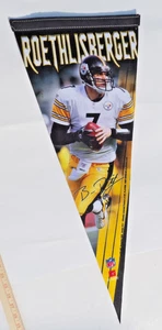 Banderín publicitario grande 2008 vintage Roethlisberger Pittsburgh Steeler $9,95 - Imagen 1 de 5