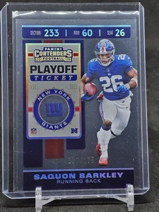 2019 Panini Contenders Playoff Ticket Saquon Barkley /175 #52 - Imagen 1 de 2