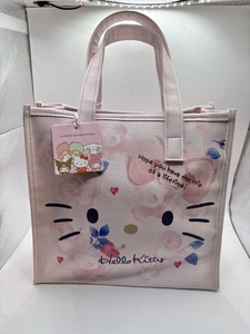 Bolso de Mano Sanrio Hello Kitty con Cara y Flores 10 x 9.5 - Imagen 1 de 15