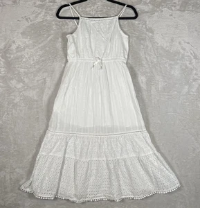 Cat & Jack Dress Girl's 10/12 White French Feminine A-Line Princess Ruffles - Picture 1 of 4