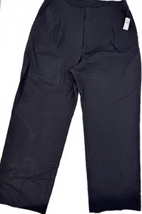 NWT Gap Softsuit Trouser High Rise Wide Leg Pants Navy Office Size 16 Tencel - Picture 1 of 13