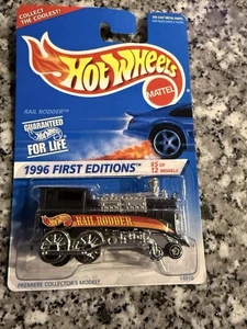 Hot Wheels 1996 First Editions #5 of 12 Models Rail Rodder Collector #370 Black - Picture 1 of 1