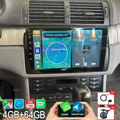 64G 适用于宝马 3 系列 325i 330i M3 323i E46 99-05 安卓 Carplay 汽车收音机 Navi — 第 1/4 张图片