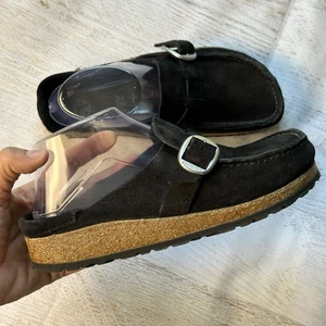 Birkenstock Buckley Clogs 36 Gr. 5 schwarz Wildleder Leder Komfort Pantoletten Clogs - Bild 1 von 14