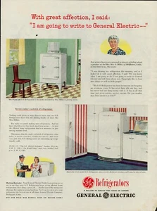 1945 Home Kitchen Appliance Refrigerator 40s Vintage Print Ad General Electric - Picture 1 of 9