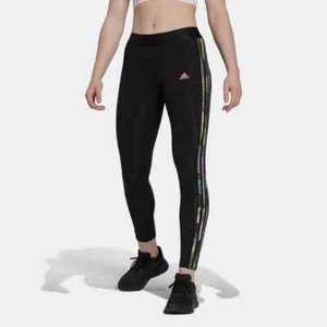 Adidas Women's Loungewear Essentials 3-Stripes Leggings Size Large Black NWT - Picture 1 of 6