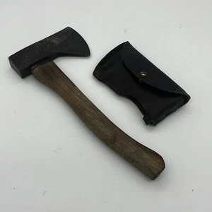 Genuine Norlund Tomahawk Vintage 12” Hatchet w/ 5” Head Leather Scabbard Inc. - Picture 1 of 13