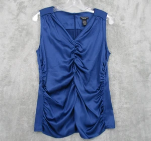 Doncaster Blouse Womens 6 Silk Stretch Career Sleeveless Lightweight Classic Zip - Picture 1 of 8