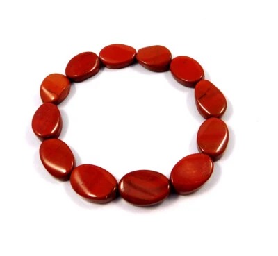 100 % Natürlicher Roter Jaspis Edelsteine Armband Gedreht Oval Perlen Großhan... - Bild 1 von 4