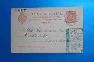 Spain: 1907; Postal Stationery cancellation Pamplona, mark private book, EBES004 - Picture 1 of 2