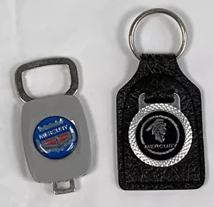 2 llaveros vintage de cuero y plástico de metal con logotipo de Mercury - Imagen 1 de 4