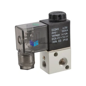 3V1-06 4W DC 24V Two Position Three Way Pneumatic Solenoid Valve✦Kd - Picture 1 of 2