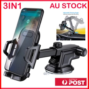 Car Phone Holder Mount Windshield Dashboard Vent For iPhone Samsung OPPO Huawei - Picture 1 of 12