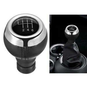 6-Gang Schaltknauf Schwarz+Silber Für Mini Cooper R55 R56 R57 R58 R59 R60 R61 - Bild 1 von 6