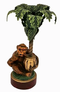 Vintage Petites Choses U.S.A Monkey Palm Tree Kerzenhalter - Bild 1 von 16