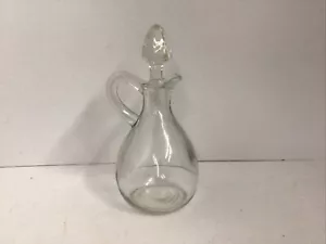 VINTAGE GLASS CRUET OIL & VINEGAR 6" - Picture 1 of 5