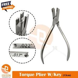 Dental Torque Bending Plier With Key Torquing Rectangular Square .017''/.022'' - Picture 1 of 2