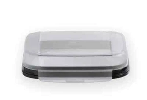 Tupperware Modular Mates Square Hinged Lid Clear and black New! Lid Only! - Picture 1 of 1