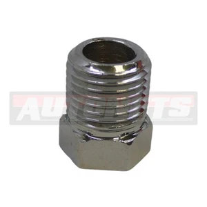 Línea de freno única (1 pieza) 1/4" tubo acampanado invertido tuerca montaje 7/16"- 24 roscas - Imagen 1 de 2