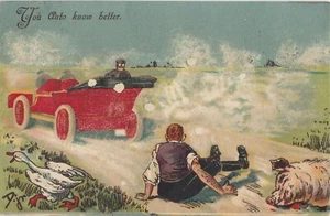 Postal You Auto Know Better Car Comic Indivisded publicada Yonkers NY  - Imagen 1 de 2